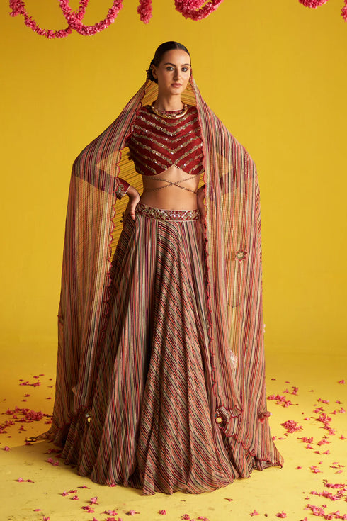 Ahana Multi Color Lehenga Set